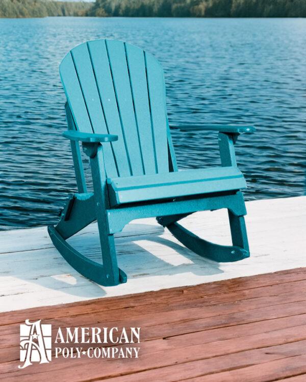 American Poly Adirondack Rocker Aruba Blue