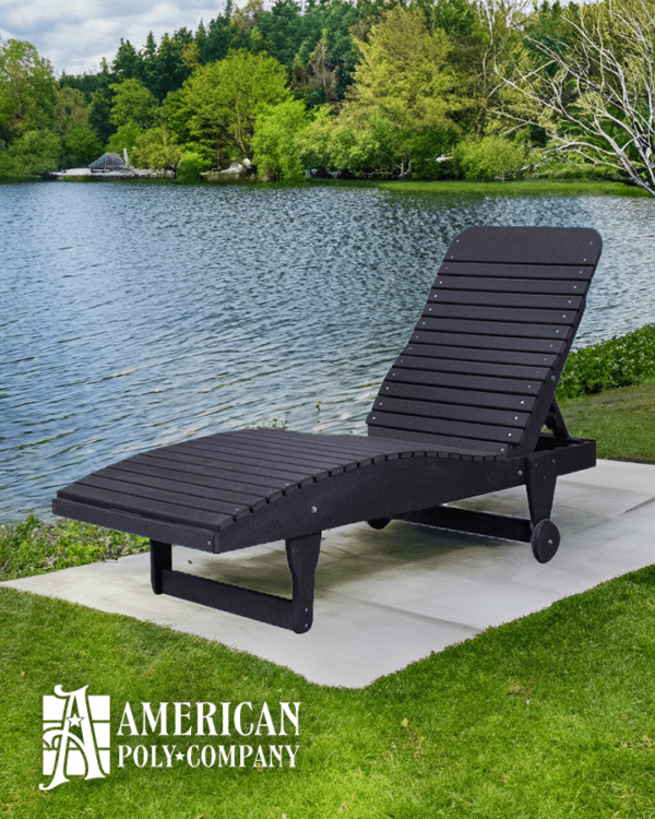 American Poly Curved Lounge Chair without Arms Black