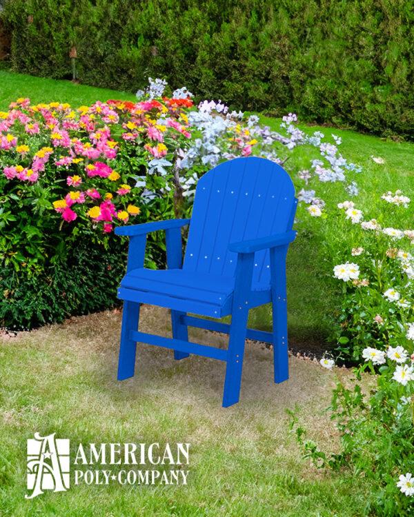 American Poly Dining Height Captain Chair Blue