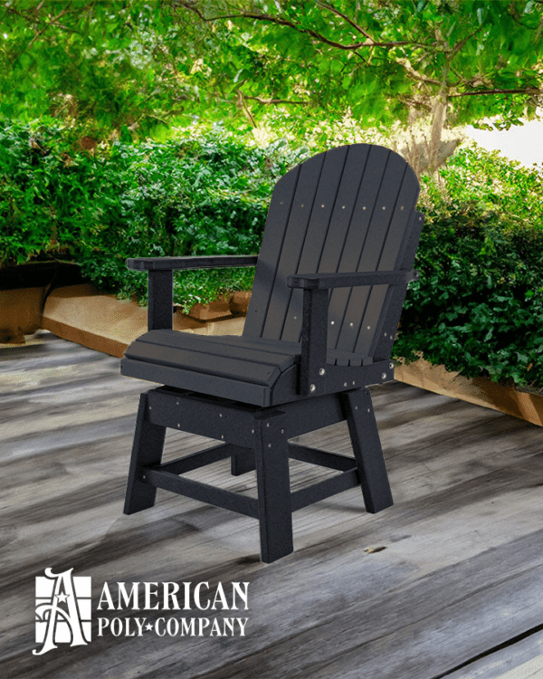 American Poly Dining Height Swivel Chair Black