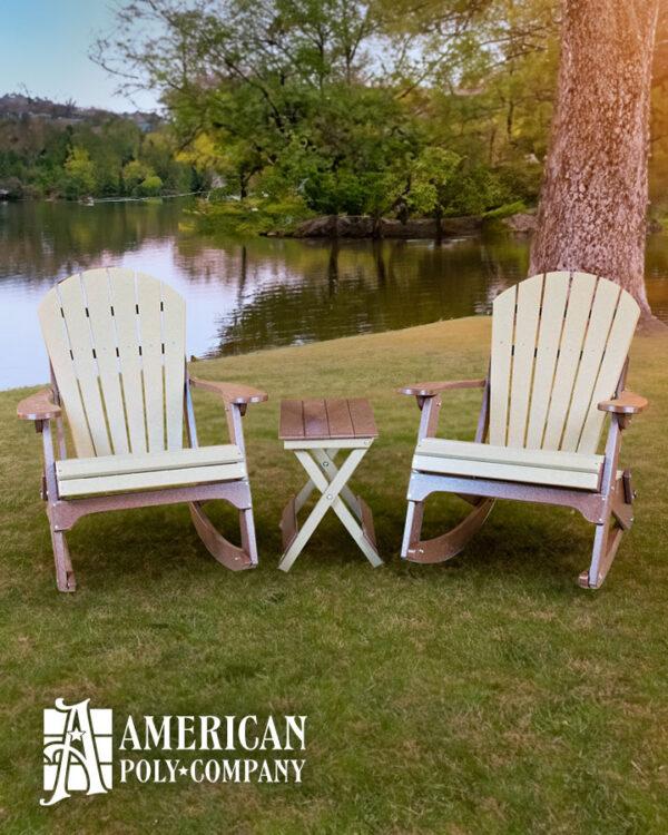 Essential Adirondack Rocker Package Weatherwood On Brown
