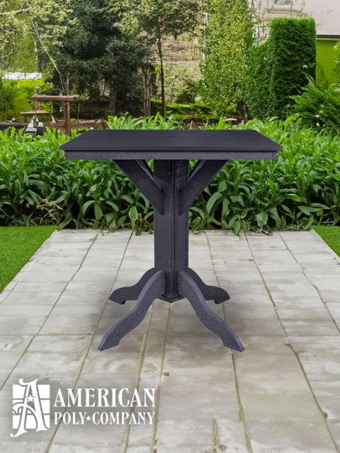 American Poly 42" Bar Height Table Black